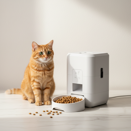 Distributore smart Zenialux - lifestyle marmo con gatto
